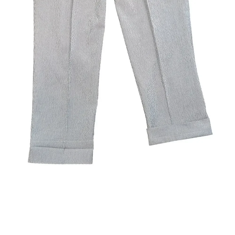TODD SNYDER Mens 33 Gray Pinstripe‎ Seersucker Cuffed Crop Pants Kentucky Derby